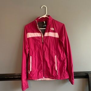 North Face pink rain jacket